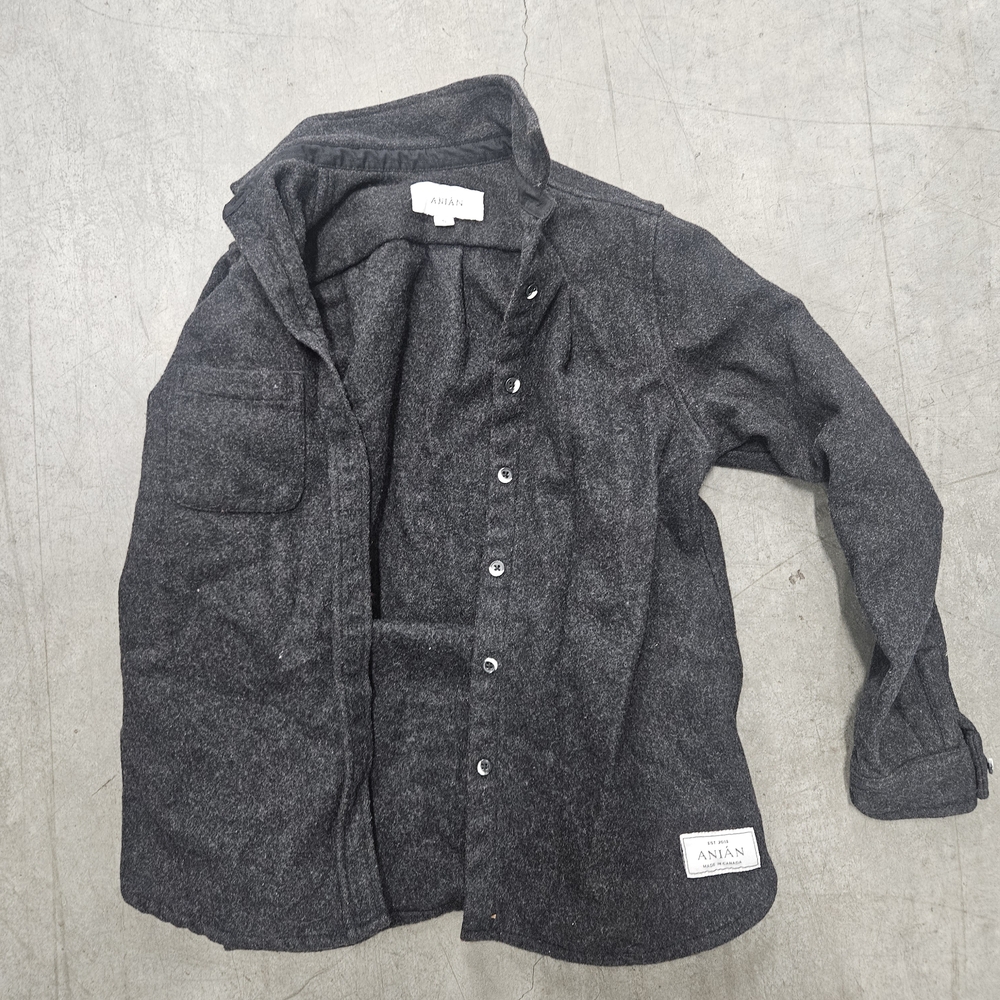 Anian Grey Or Green Melton Shirt